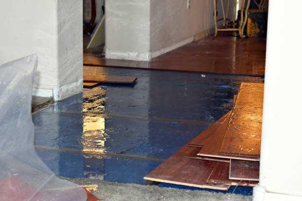 Professional Sewage Cleanup technician working in South Range, WI
